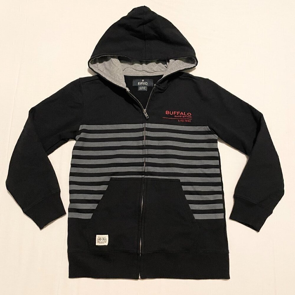 Buffalo David Bittom Kids Boys Size Large 10/12 Hoodie Zip Up